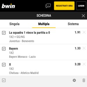 bwin recensione e opinioni Bonus 260€ + 30 Freespin .